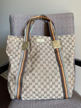Authentic Gucci Shopping Tote Bag